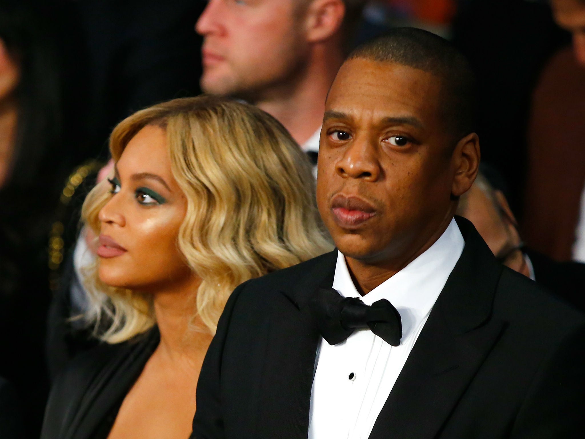 Beyonce and Jay Z at an awards ceremony together before Lemonade's release