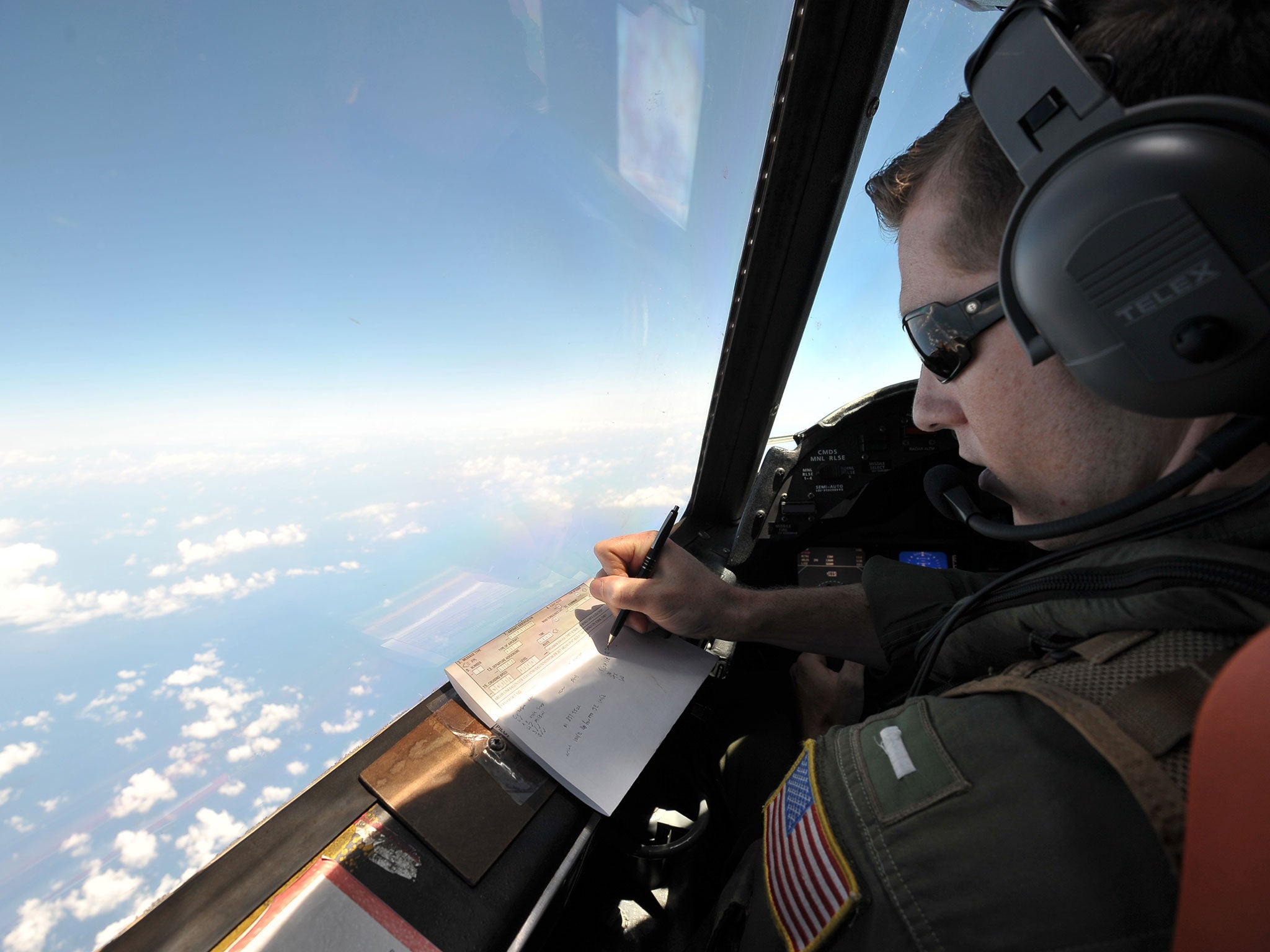 A US Navy plane is among those taking part in searches for wreckage