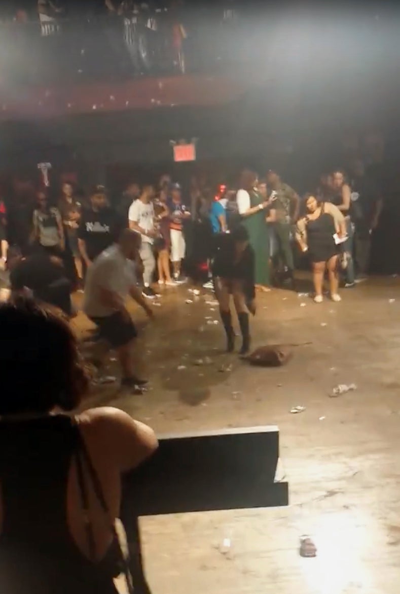 The inside of the Irving Plaza venue just after the shooting