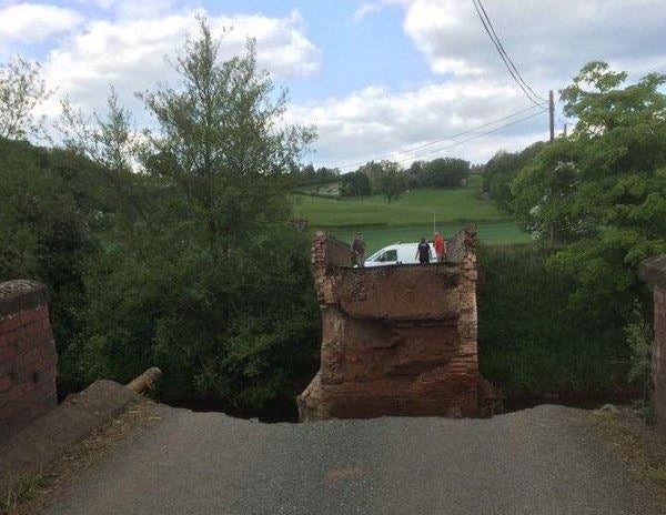 Police and paramedics were quick to the scene near Tenbury Wells but there were no reported injuries