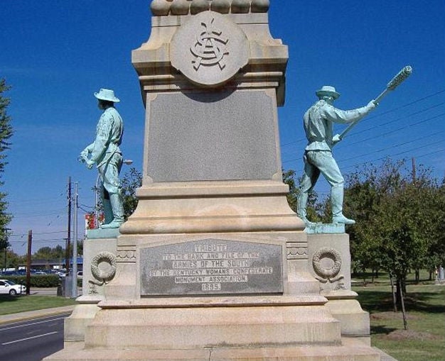 The monument was erected in 1895 and represents a 'dark chapter in history'