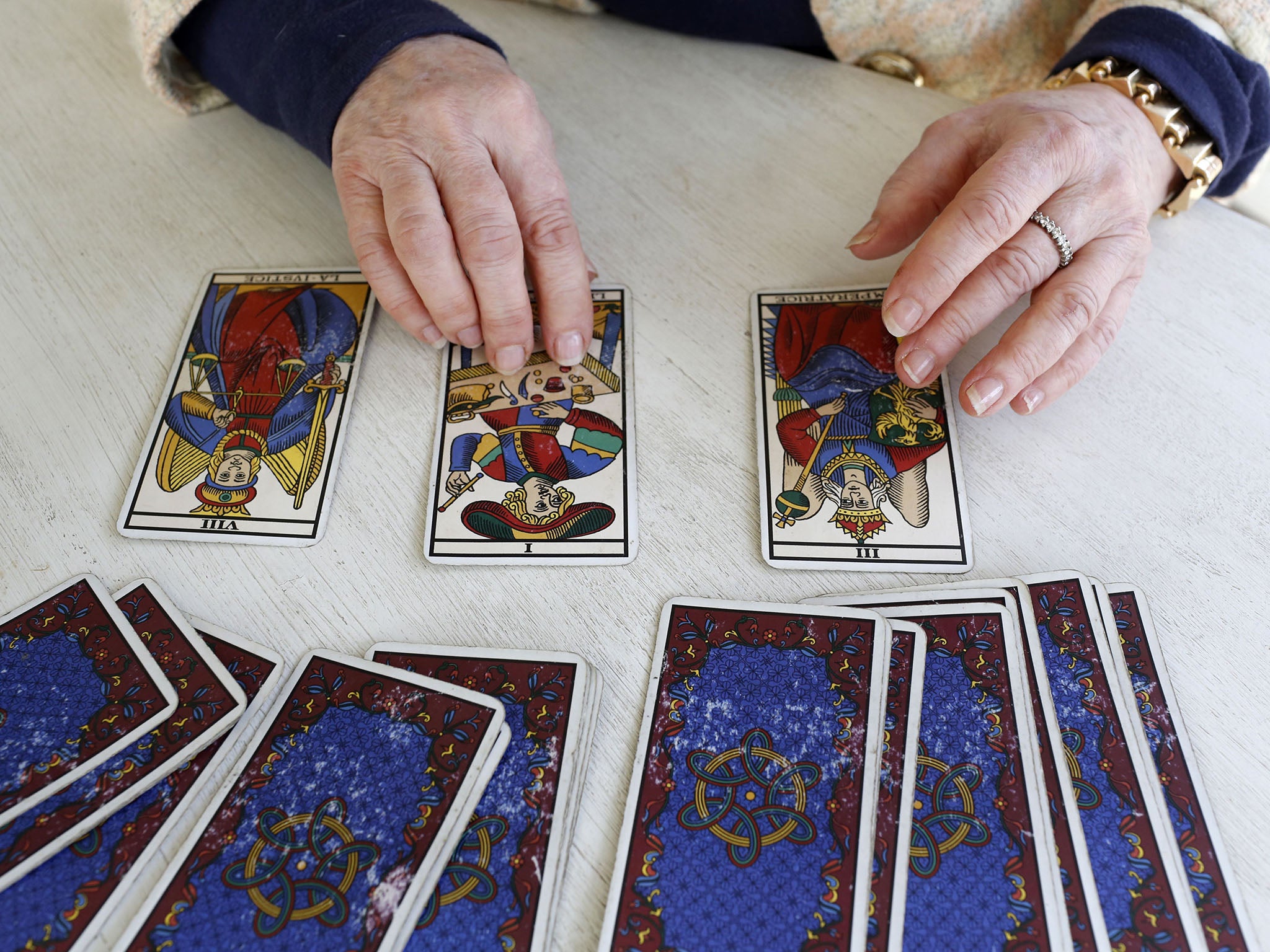 Ransell-Hanson broke down after drawing the devil card in his tarot reading (file photo)