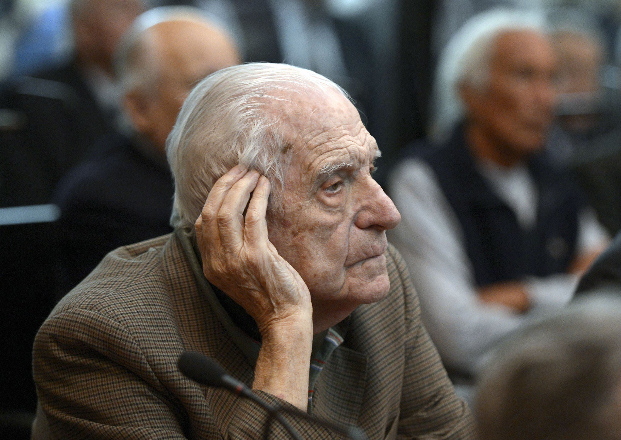 Former Argentinian dictator Reynaldo Bignone awaits his sentencing in Buenos Aires