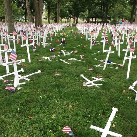 Residents are trying to repair the crosses ahead of Memorial Day