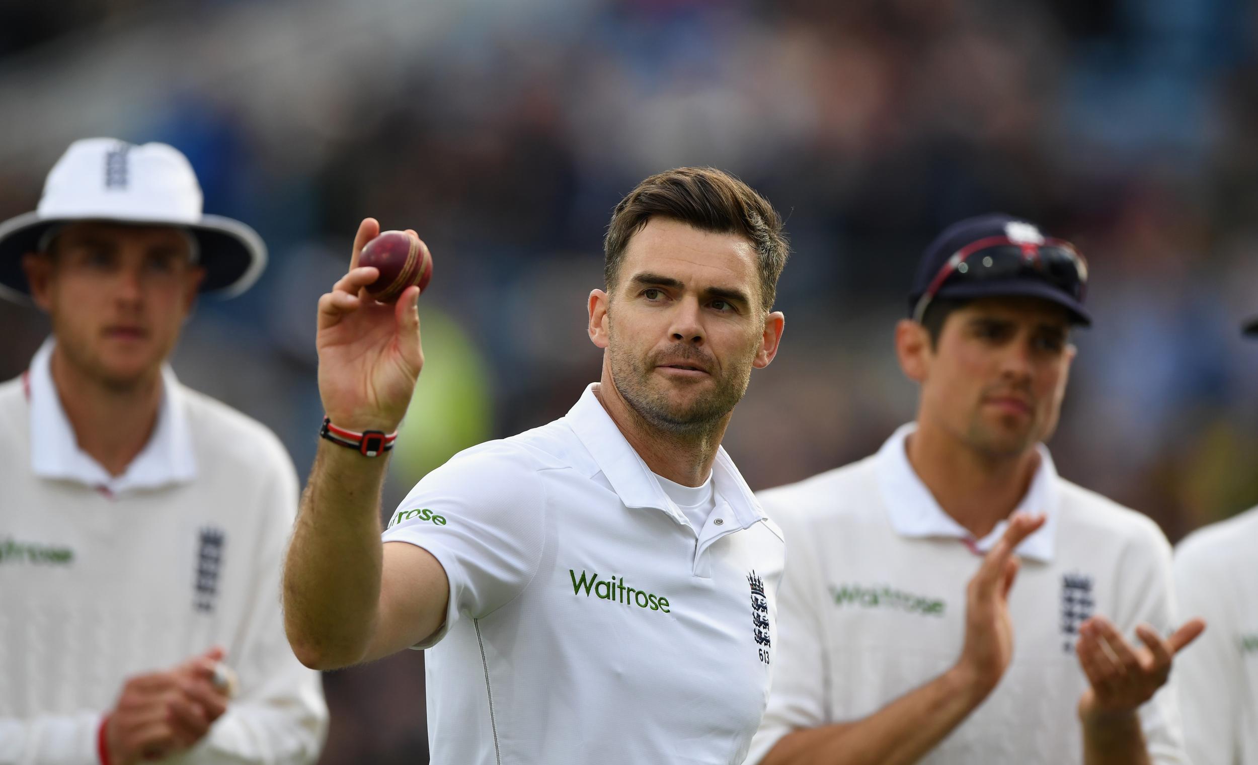 Anderson, centre, and Broad, left, have 35 five-wicket hauls – and match balls – between them.