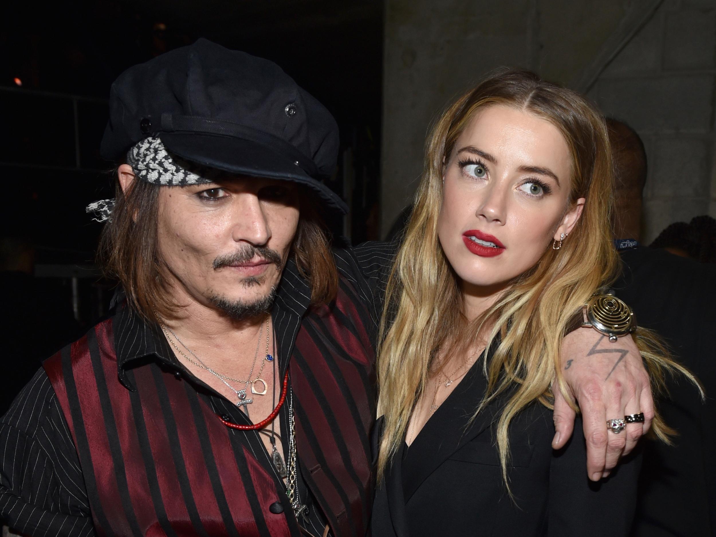 Johnny Depp and Amber Heard in February 2016 (Getty)