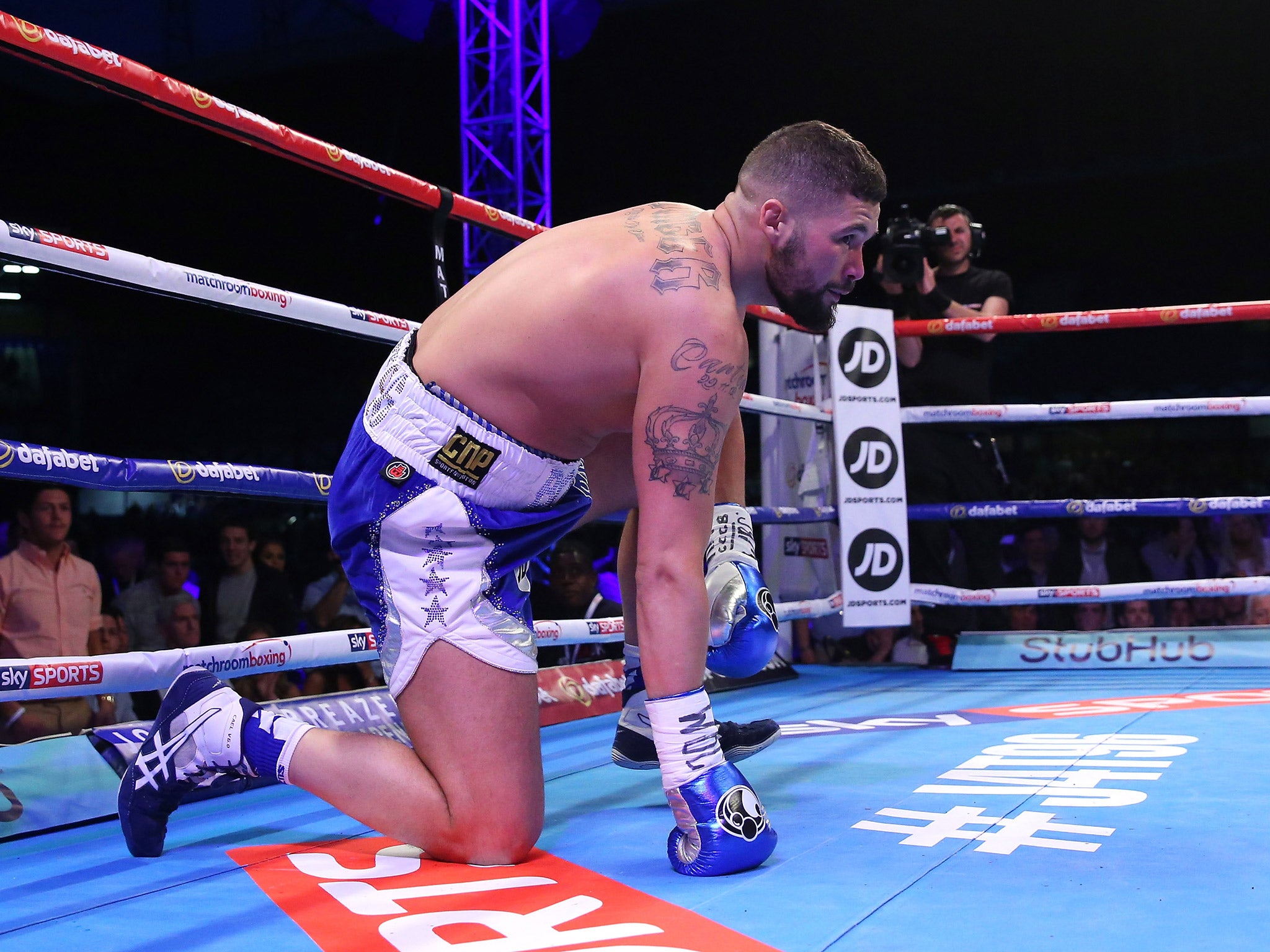 Bellew was knocked down in the first round by a left hook