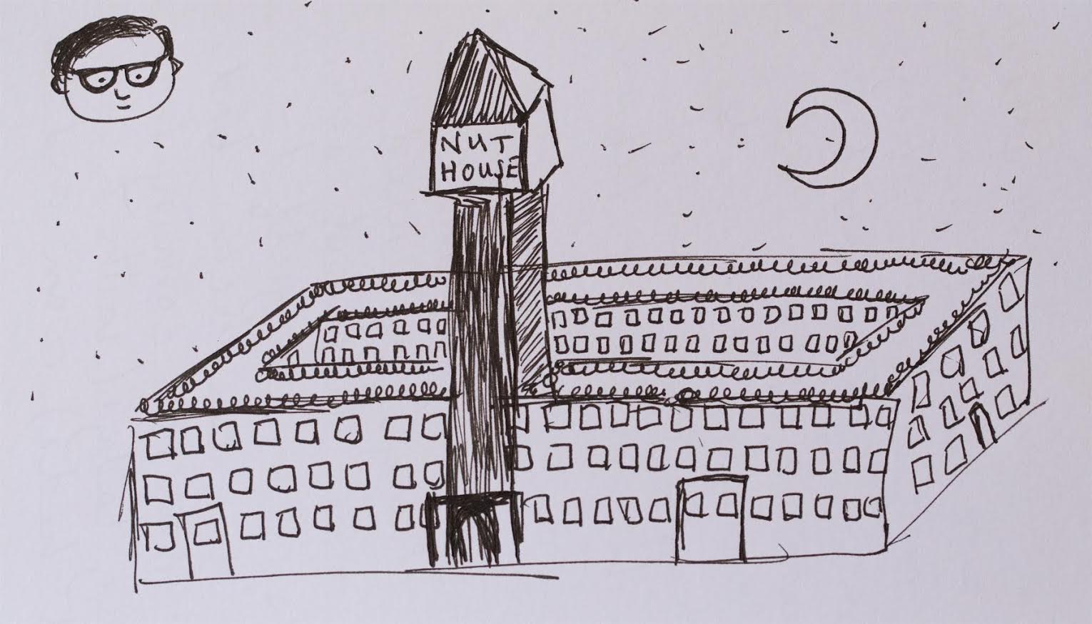 One of Rhys-Evans' drawings from during his time in hospital