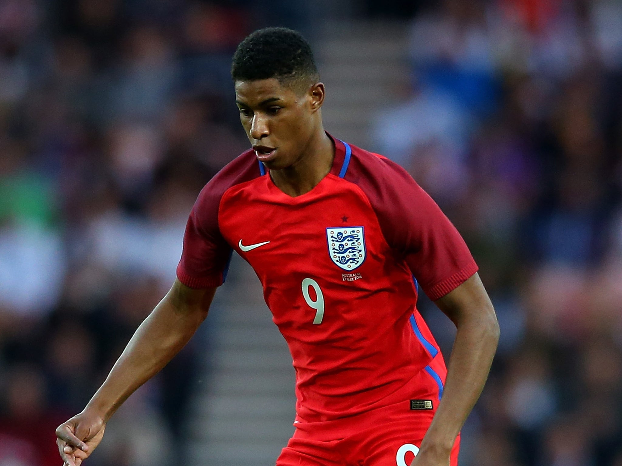 Rashford scored on his international debut against Australia last Friday