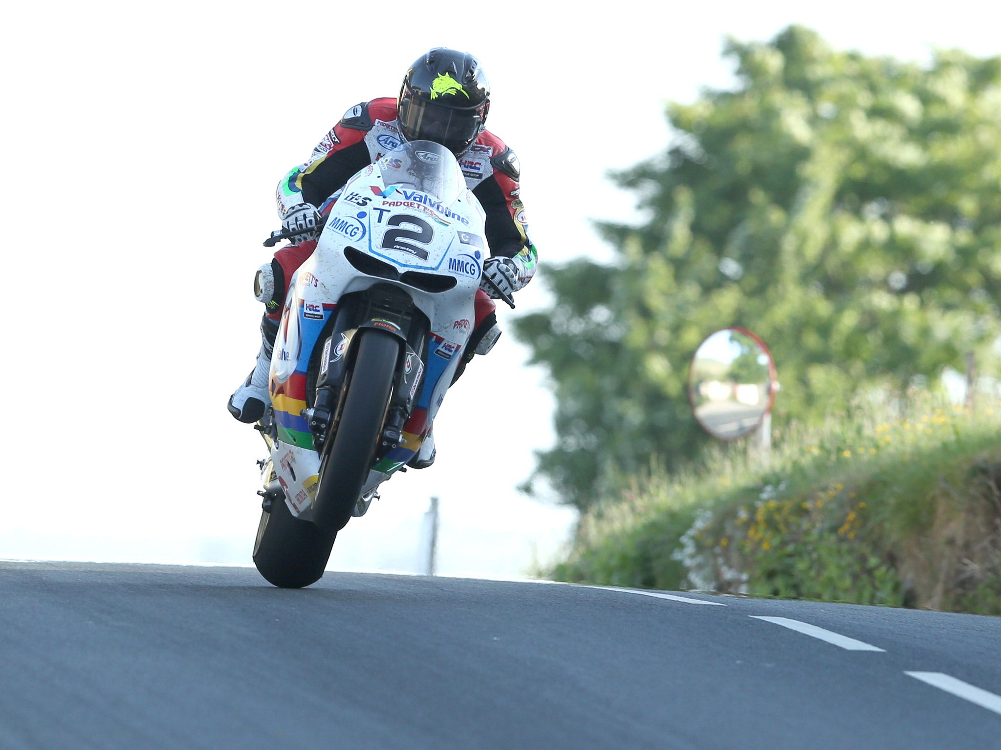 Bruce Anstey practiced on the Honda RC213V-S