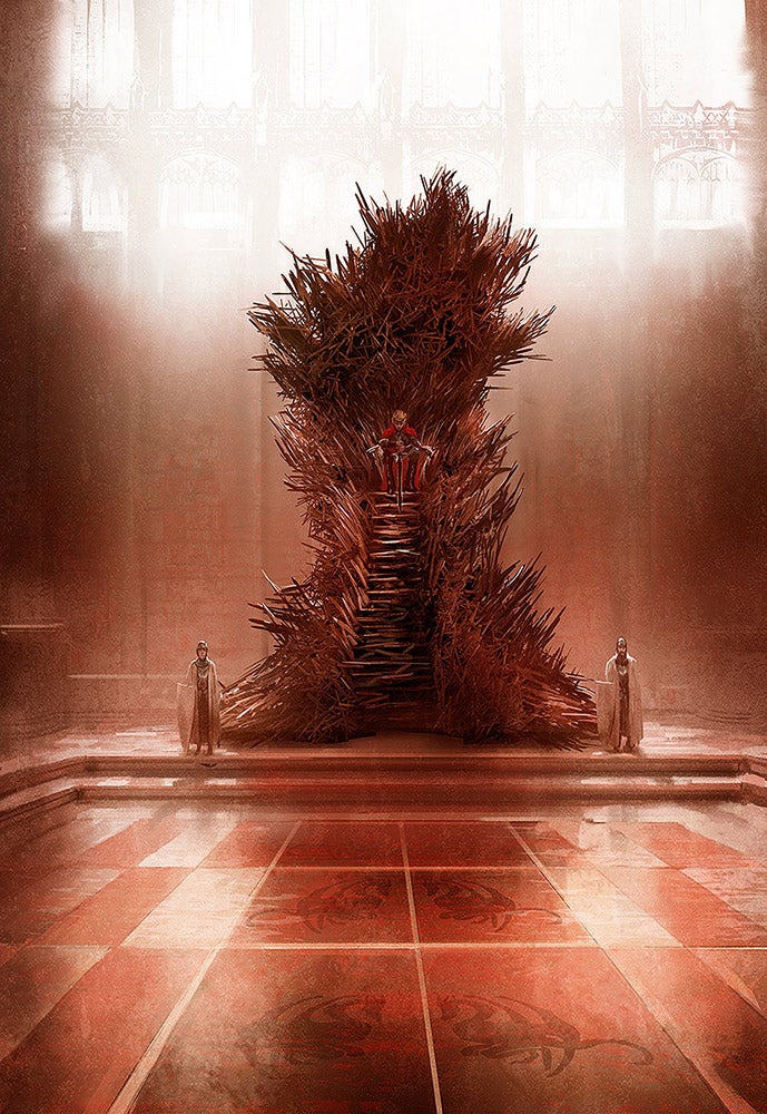 A painting of The Iron Throne by Marc Simonetti