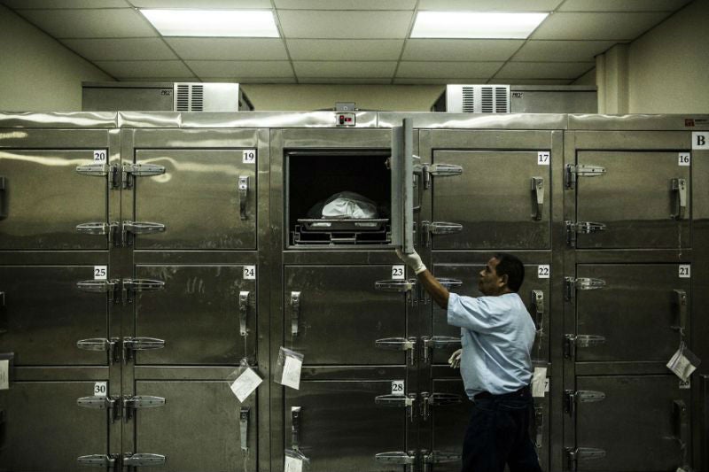 The Institute of Legal Medicine in San Salvador, where the corpses created by the country's violence are sent