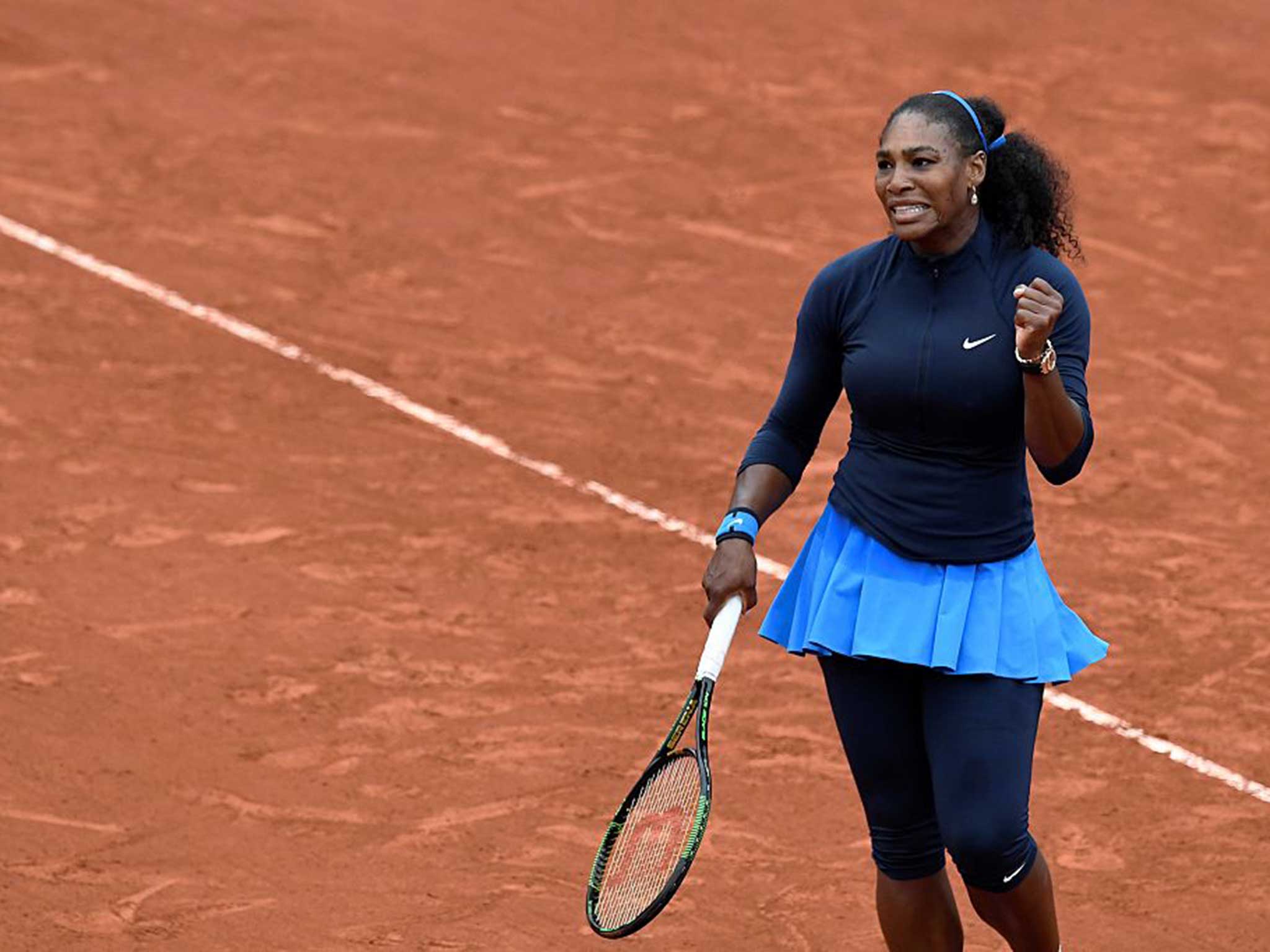 Serena Williams celebrates