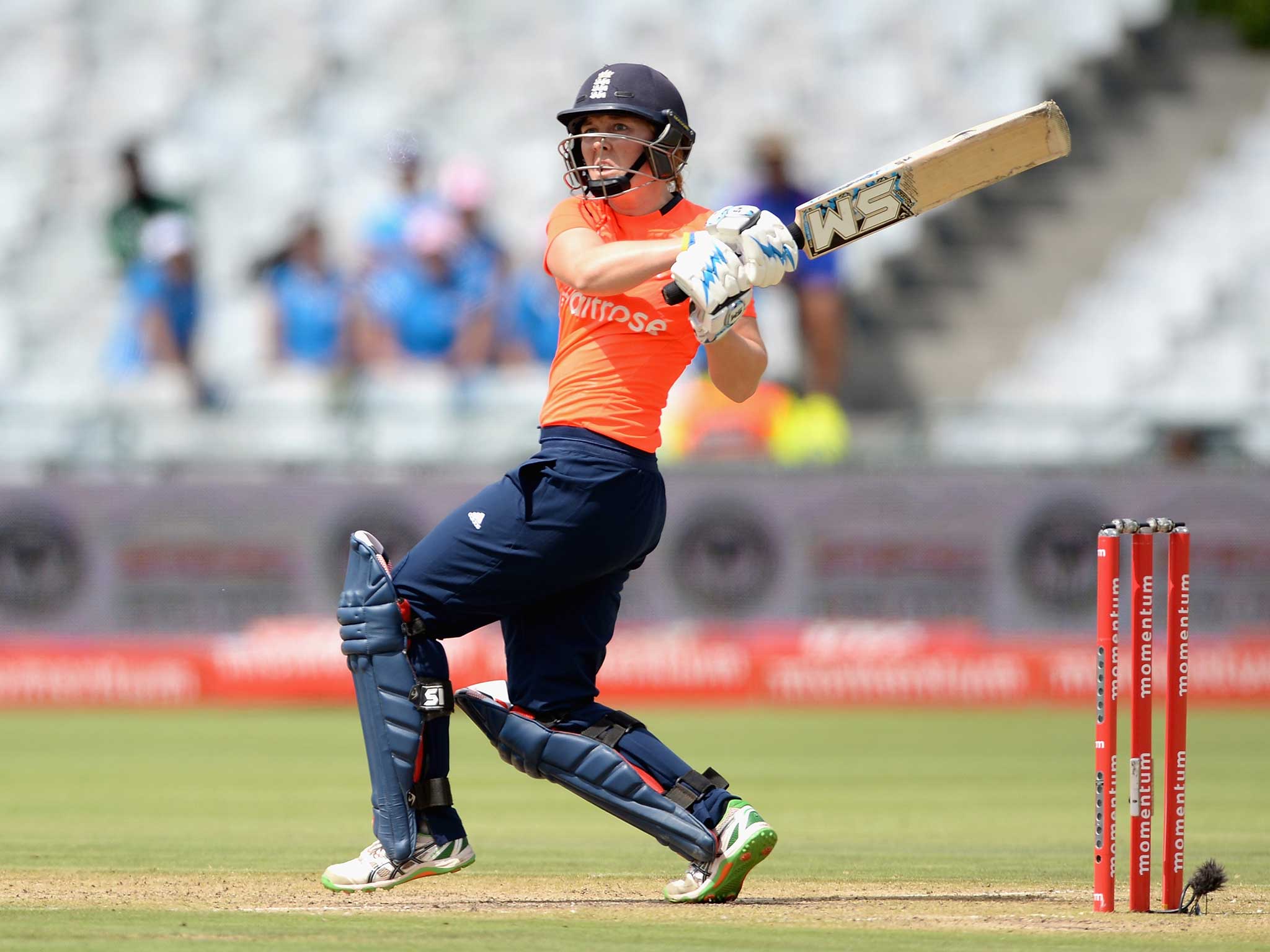 Heather Knight in action for England