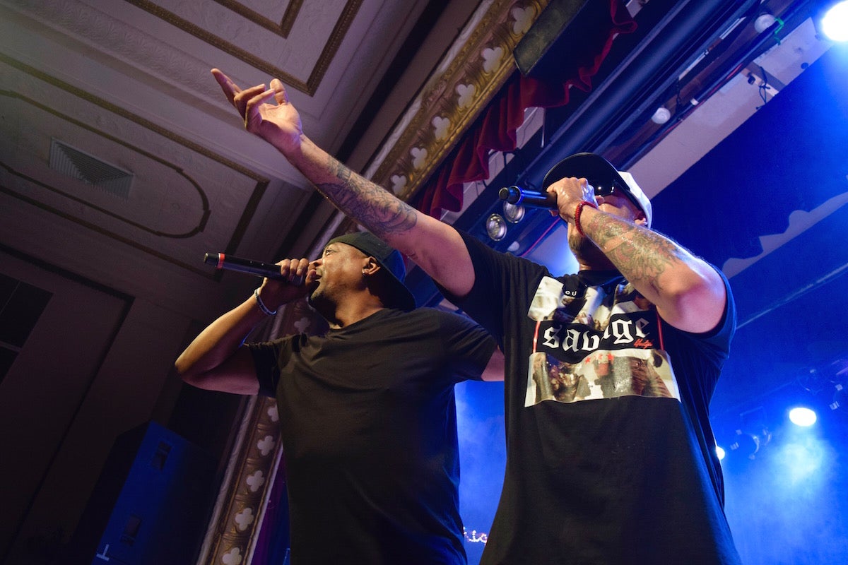 Chuck D and B-Real perform in Brooklyn. Jordan Uhl for The Independent