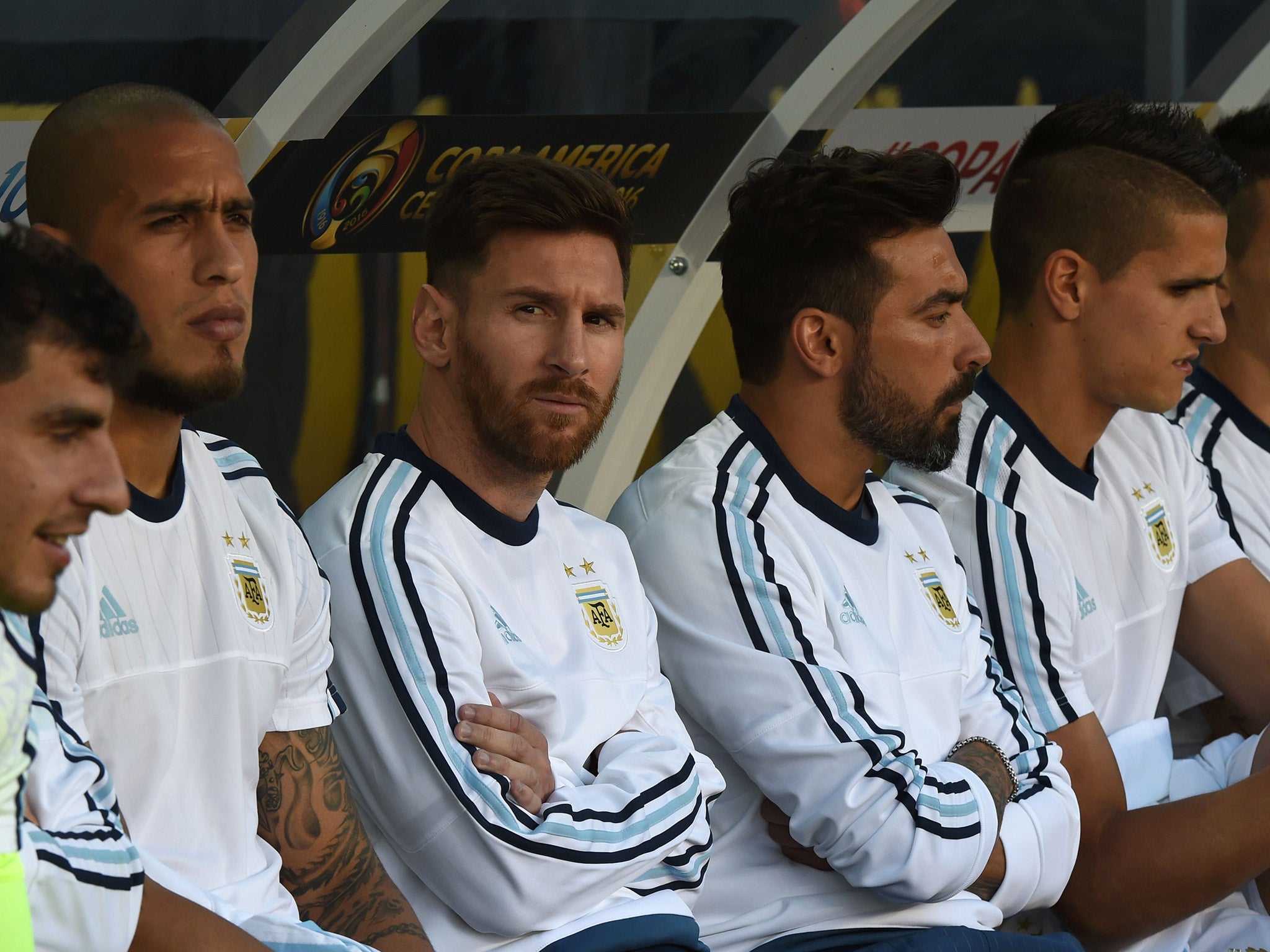 Lionel Messi was left on the bench due to a back injury