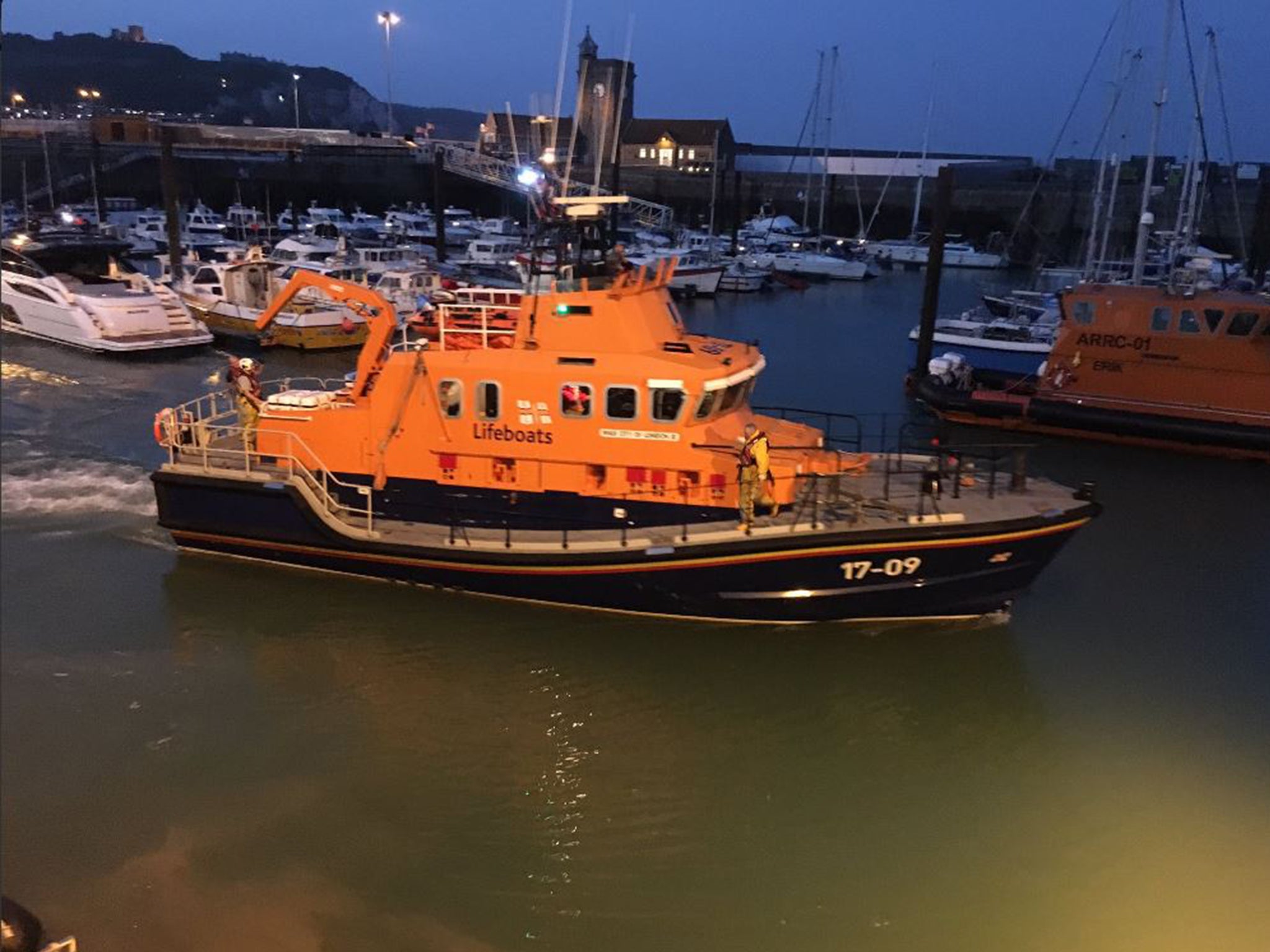 The coastguard service was forced into quick action to save the group