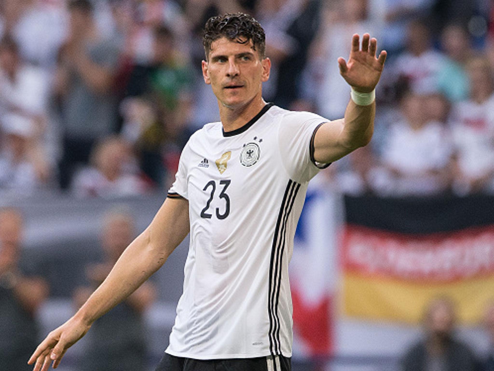 Powerful Besiktas striker Mario Gomez is Gotze's main competition for a place up front for Germany (Getty)
