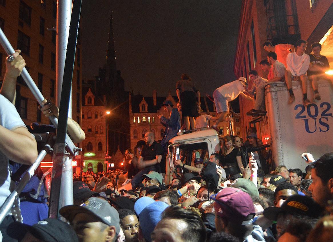 Trapped in the crowd at Webster Hall. Justin Carissimo