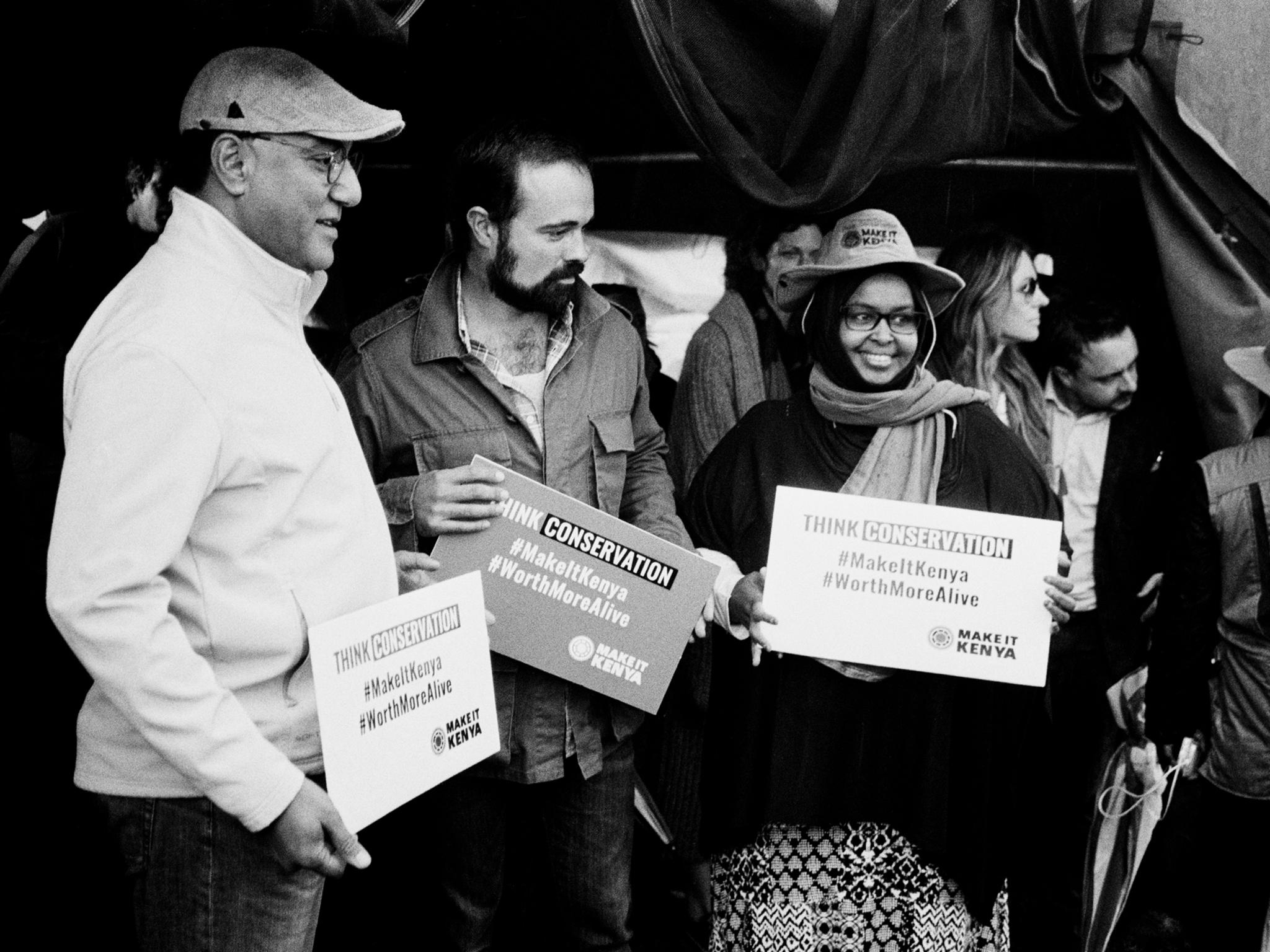 The event was supported by an international social media campaign conceived with the Kenyan Wildlife Service. Here Mr Lebedev is joined by Najib Balala, the Kenyan Cabinet Secretary for Tourism, to help promote its messages at the Summit.