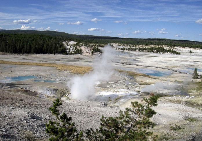 The Norris Geyser spring has been closed off while the investigation is ongoing