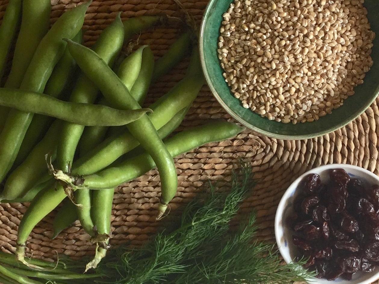 Stringing fresh broad bean pods doesn’t have to be taxing