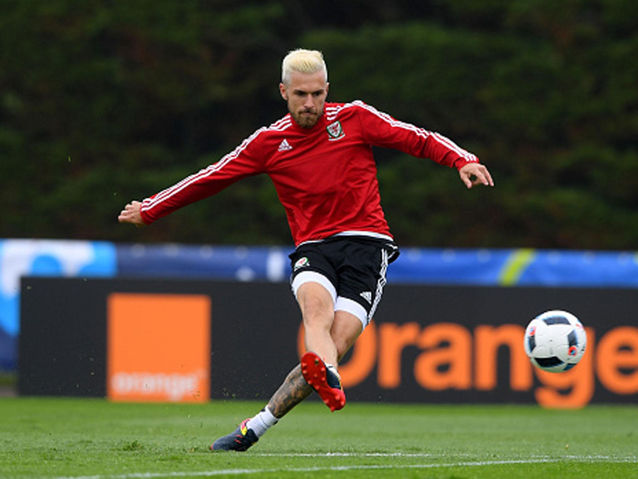 Aaron Ramsey lines up against Slovakia as Group B gets under way in Bordeaux (Getty)