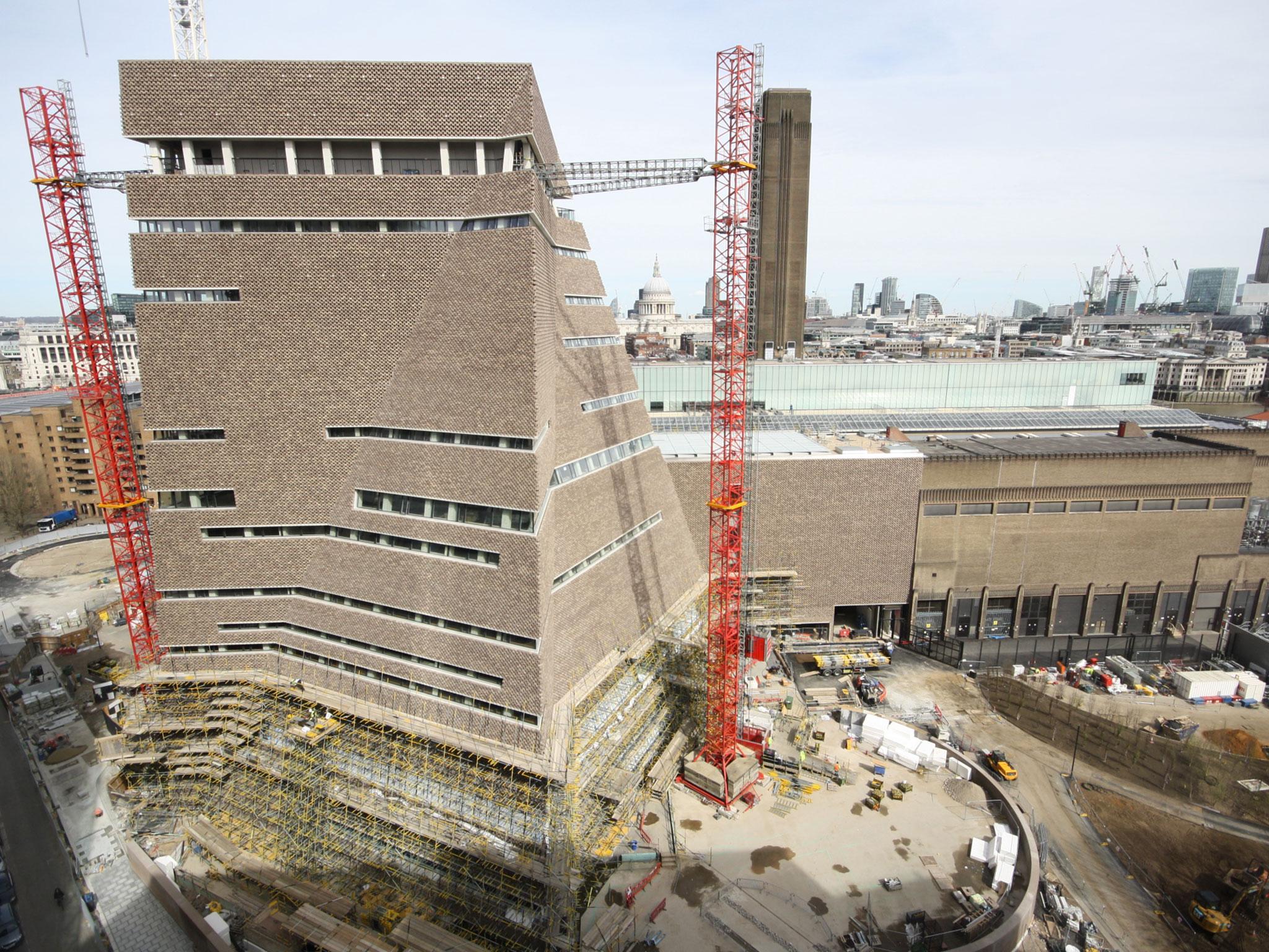 The Tate Modern extension under construction