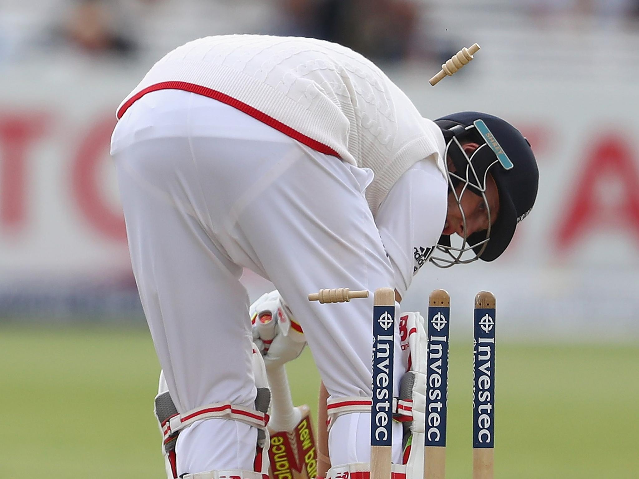 Root fell to Pradeep for just 4 in England's second innings