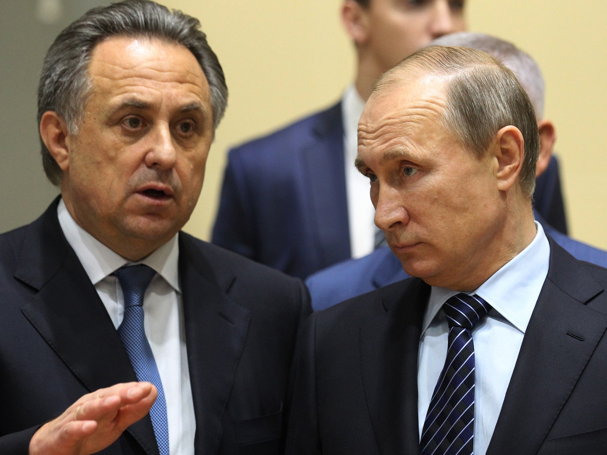 Vitaly Mutko with Russian President Vladimir Putin