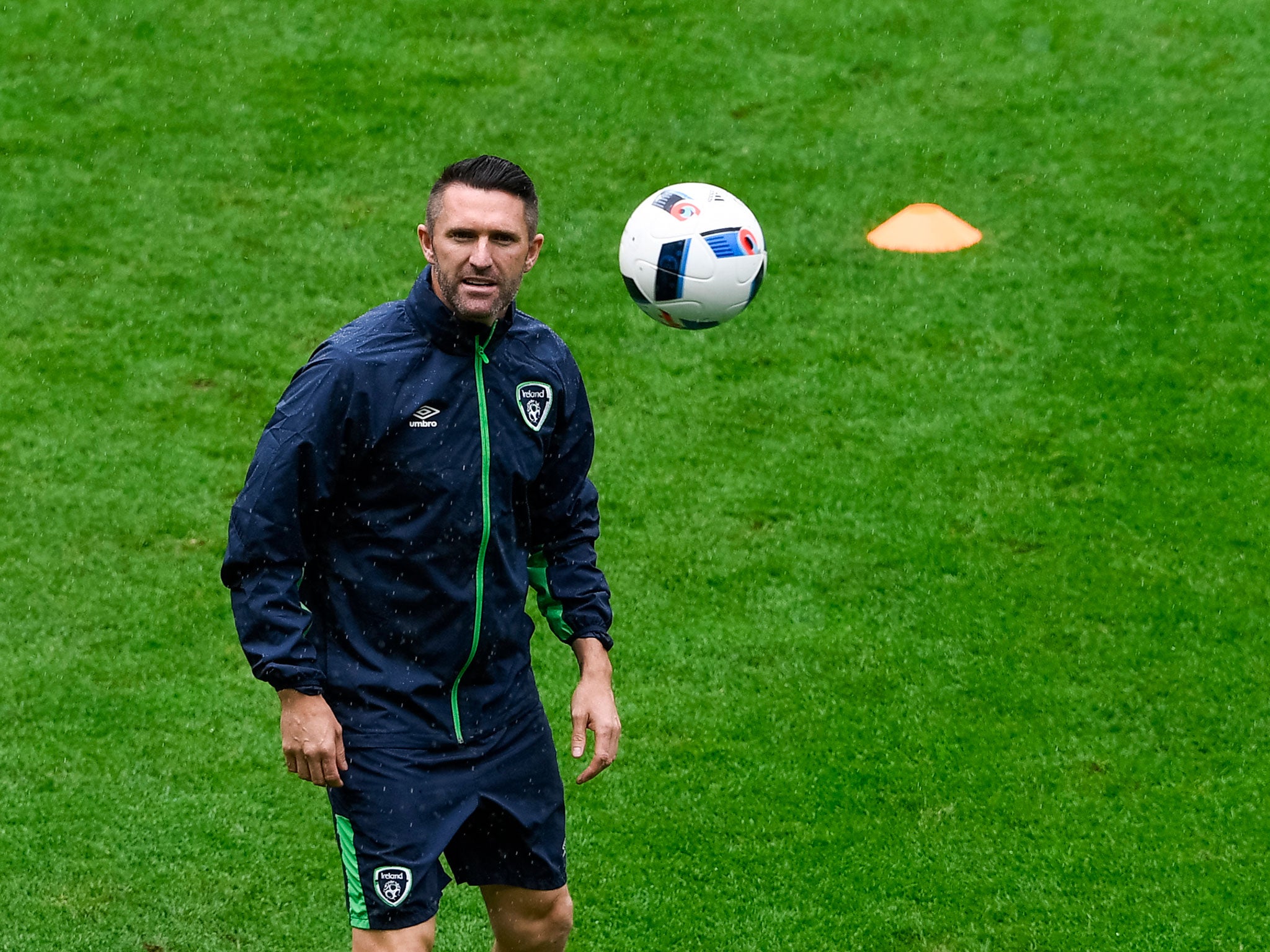 Robbie Keane training