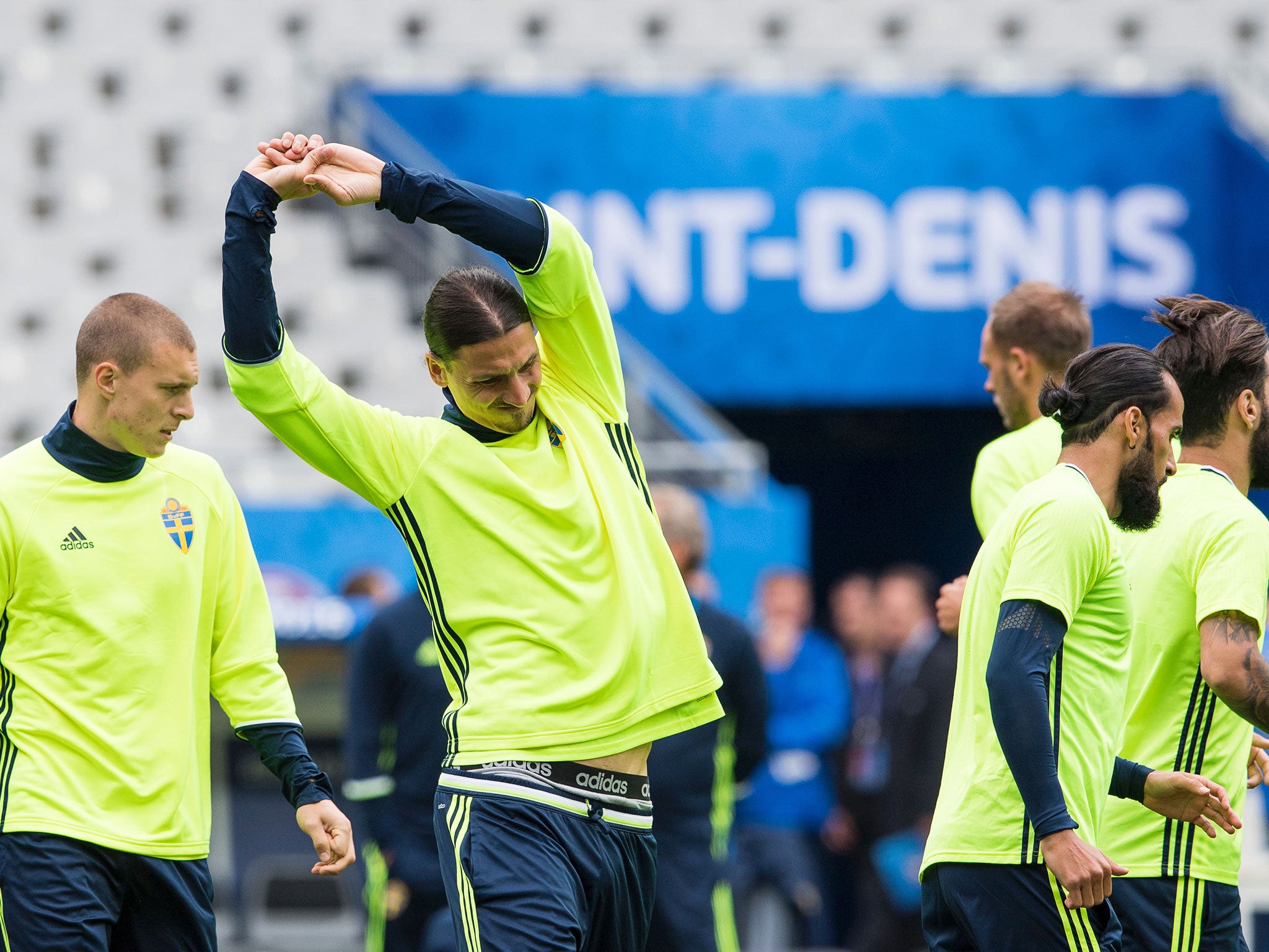 Zlatan Ibrahimovic ahead of the match in Saint-Denis