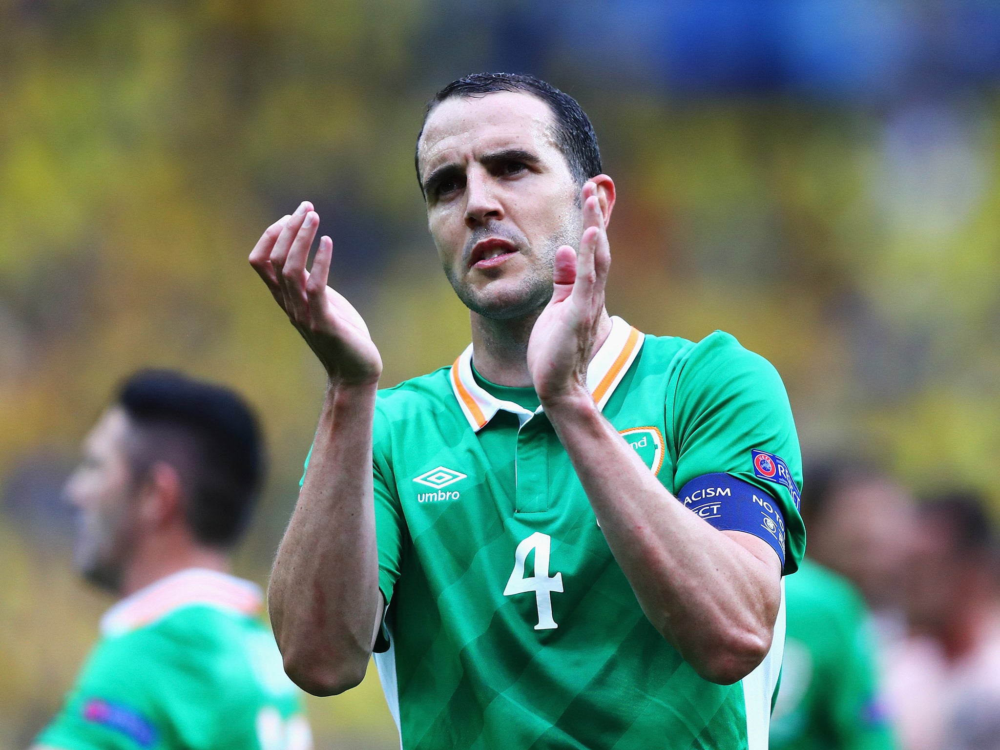 John O'Shea had the chance to put Ireland ahead early on