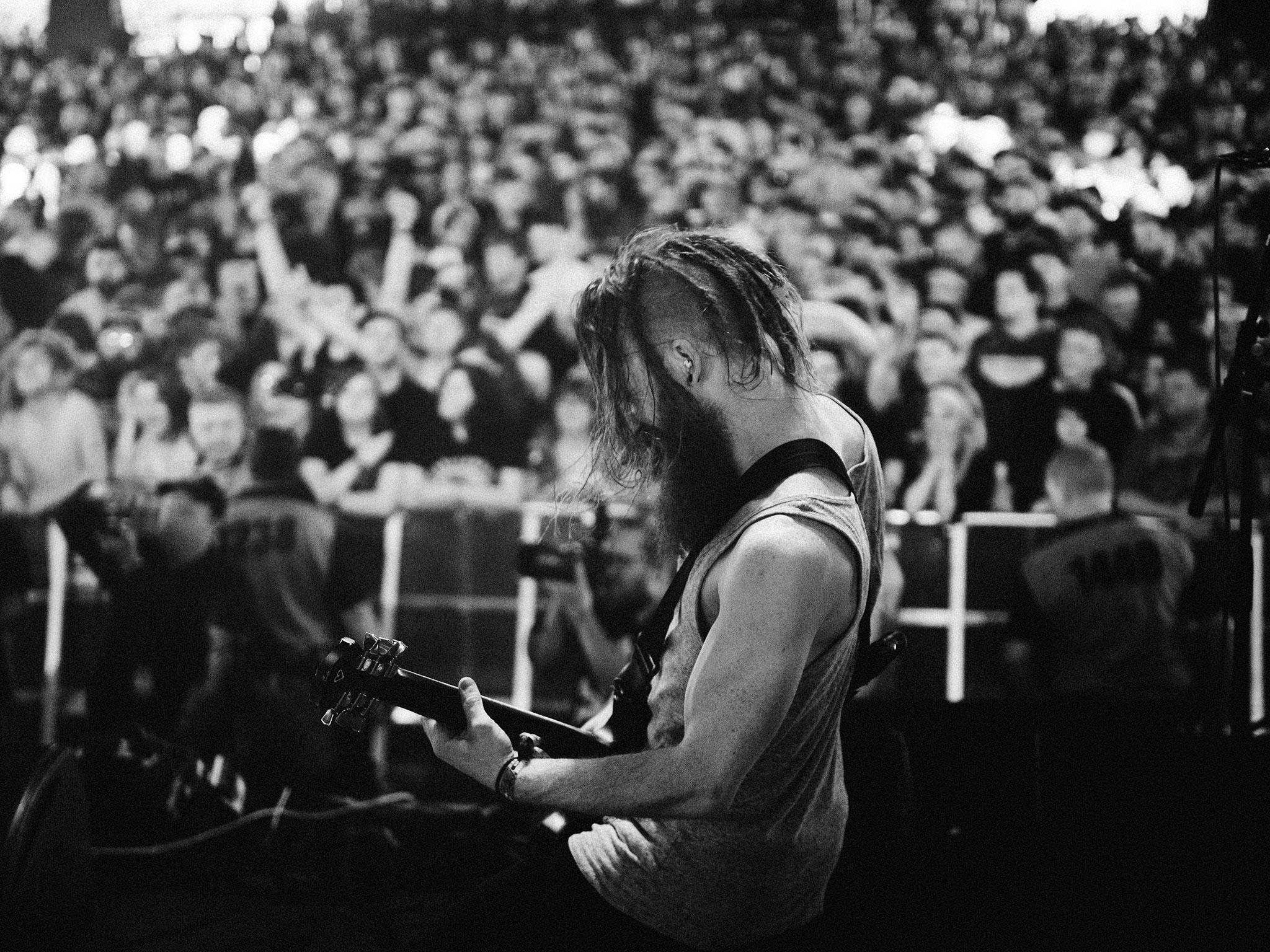 Jonny in front of the crowd at Download Festival 2016