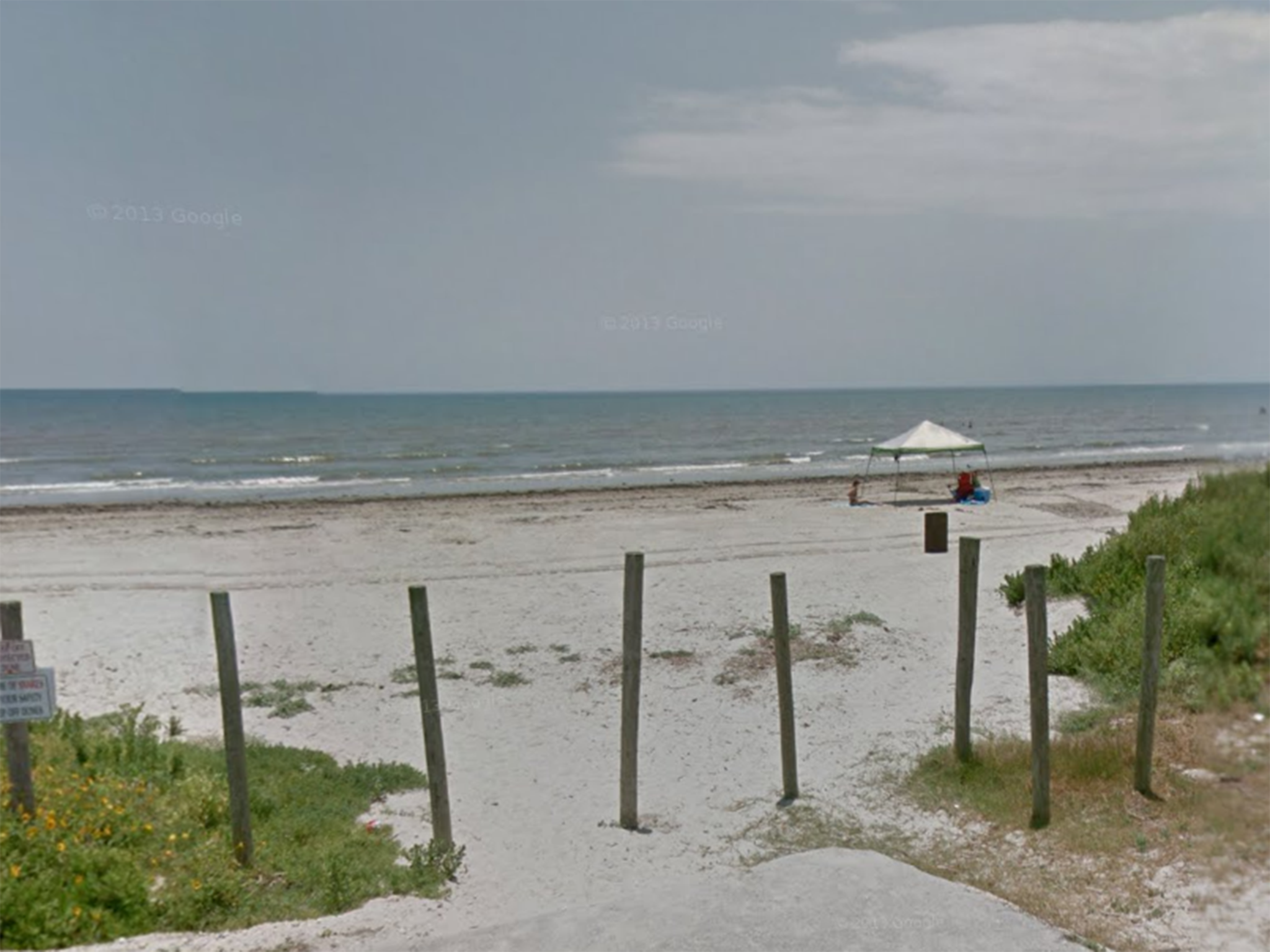 Pirates Beach where the girl was attacked by a shark