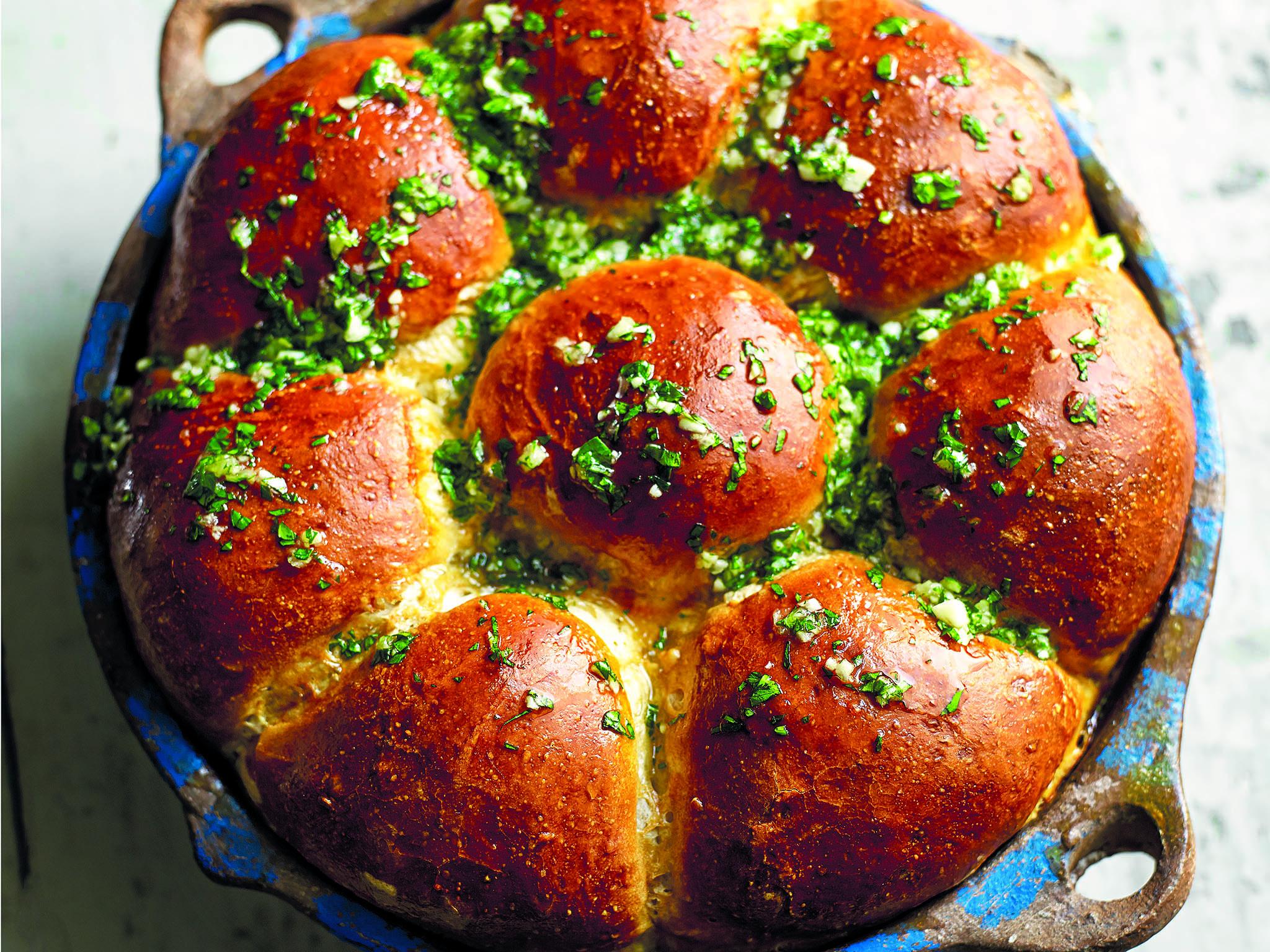 Pampushky is beautiful Ukrainian garlic bread (recipe below)