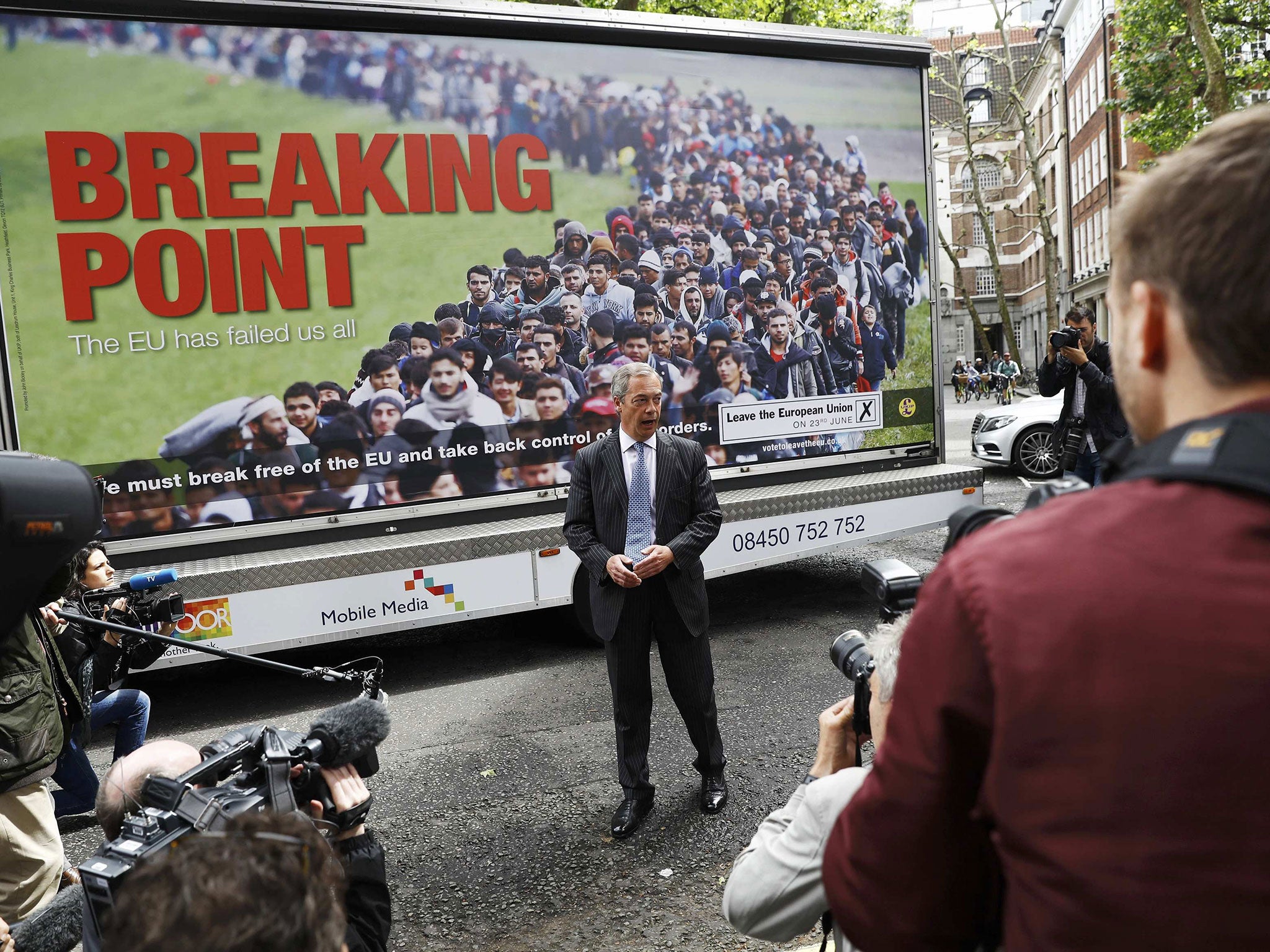 Ukip leader Nigel Farage has been heavily criticised for the 'Breaking Point' poster