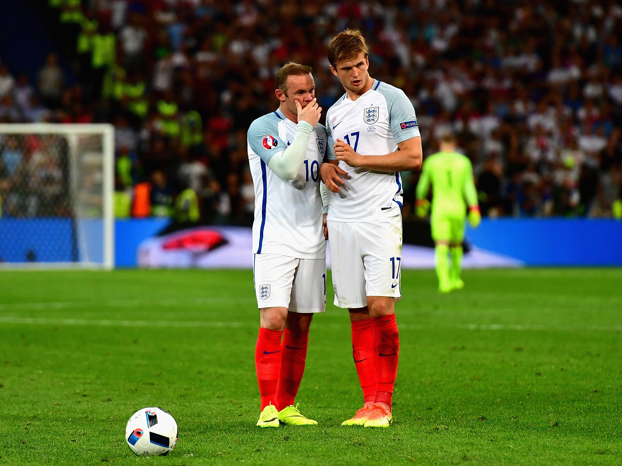 Wayne Rooney starts in midfield alongside Eric Dier