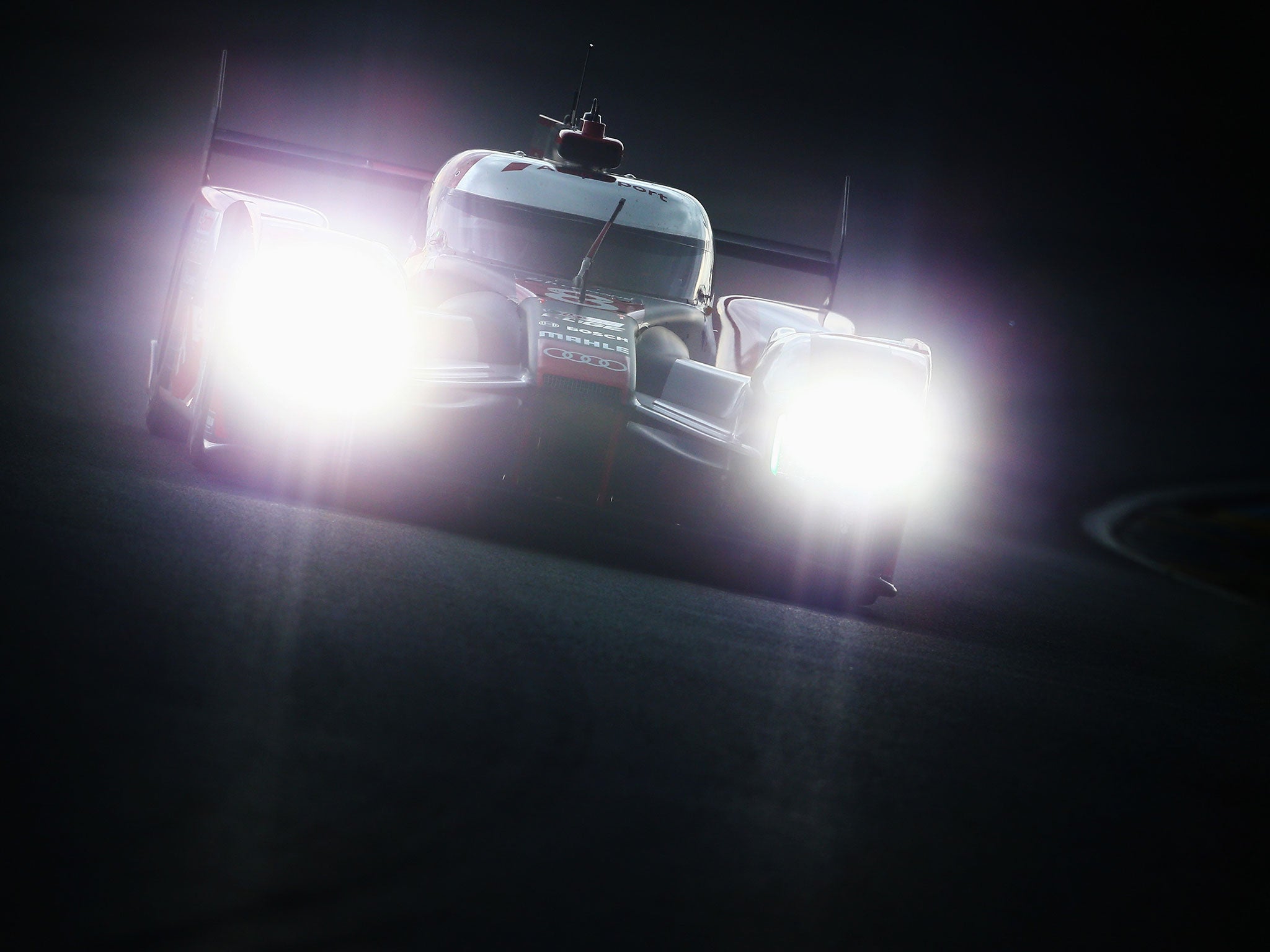 The Audi Sport Team Joest R18 of Lucas di Grassi, Loic Duval and Oliver Jarvis