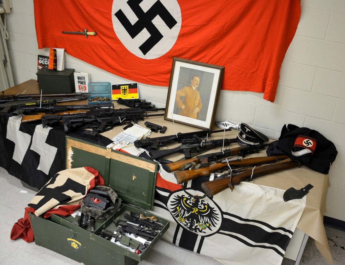 A trove of Nazi memorabilia and weapons were seized at the property