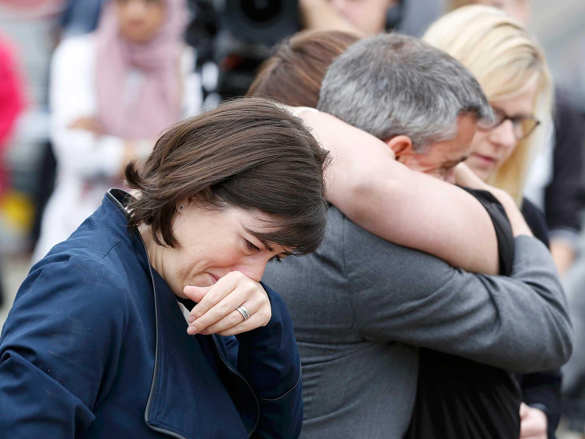 Mourners at a memorial service for Jo Cox in Birstall on Friday (REUTERS)