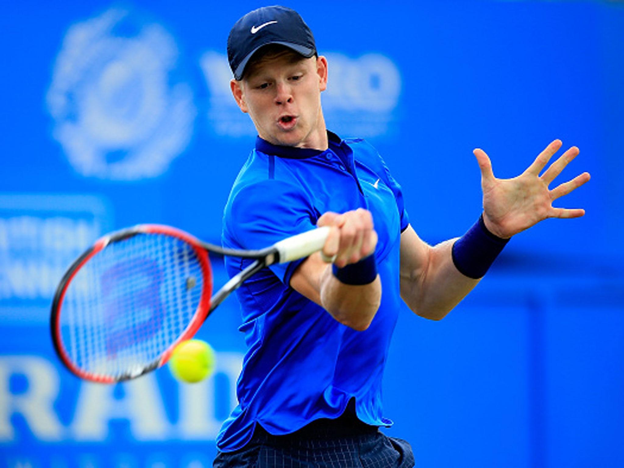 Kyle Edmund displayed flashes of his potential in defeat to fellow Briton Andy Murray (Getty)