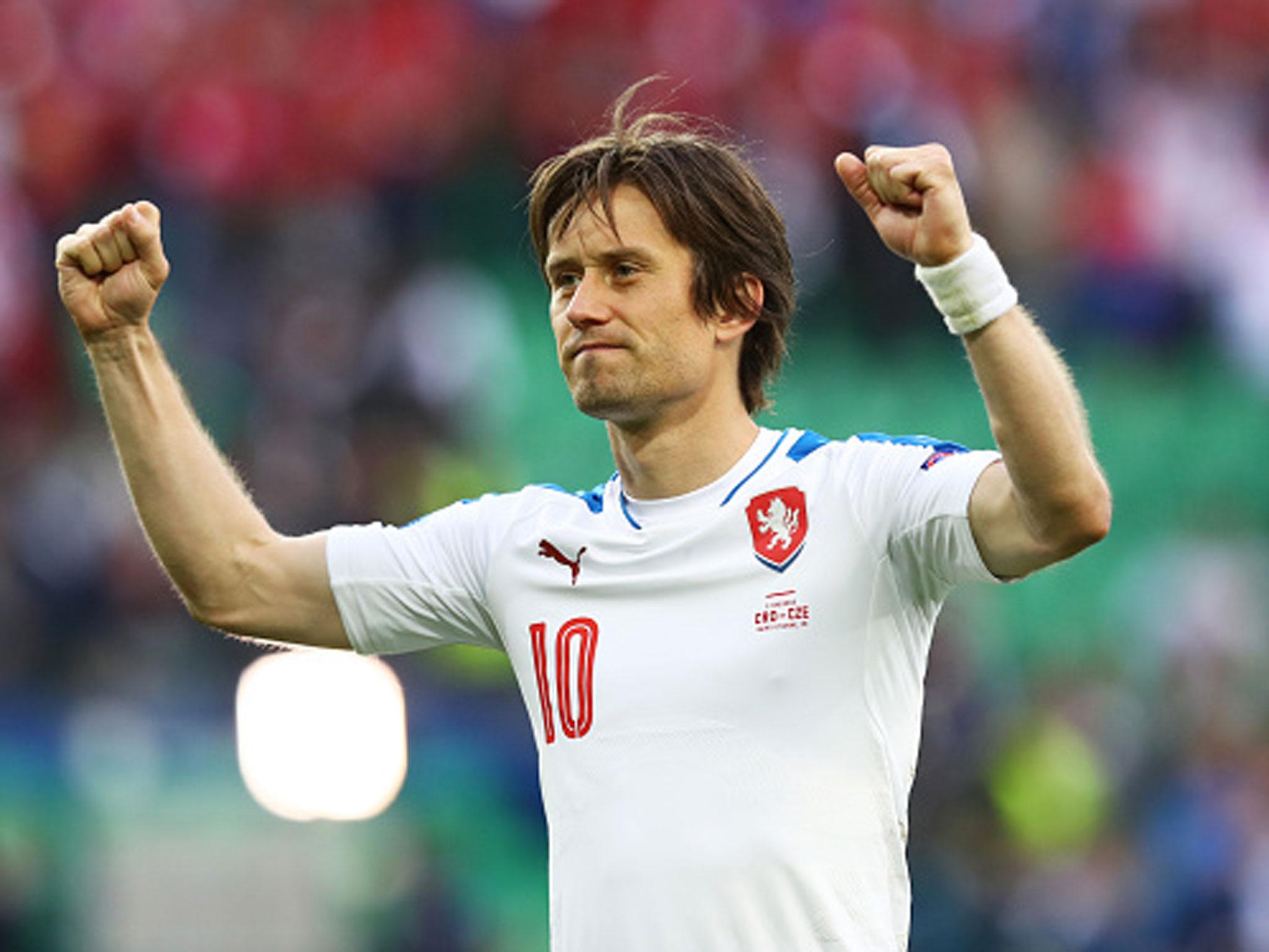 Former Arsenal midfielder Tomas Rosicky set up Czech Republic's first goal (Getty)