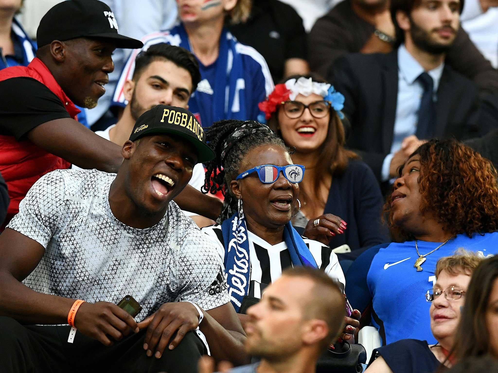 Paul Pogba's family were in the crowd on Wednesday night