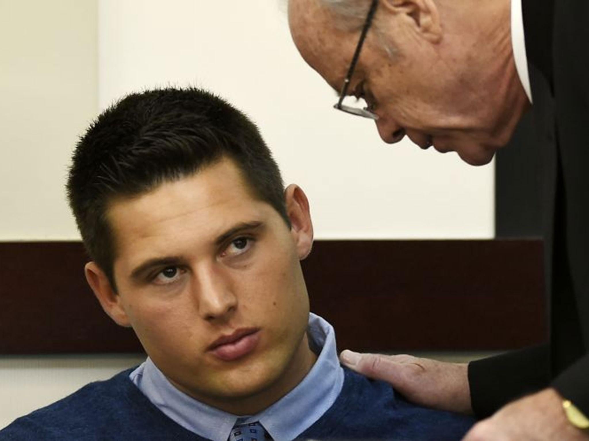 Defendant Brandon Vandenburg, a former Vanderbilt football player, listens during his retrial, Monday, June 13, 2016, in Nashville, Tenn.