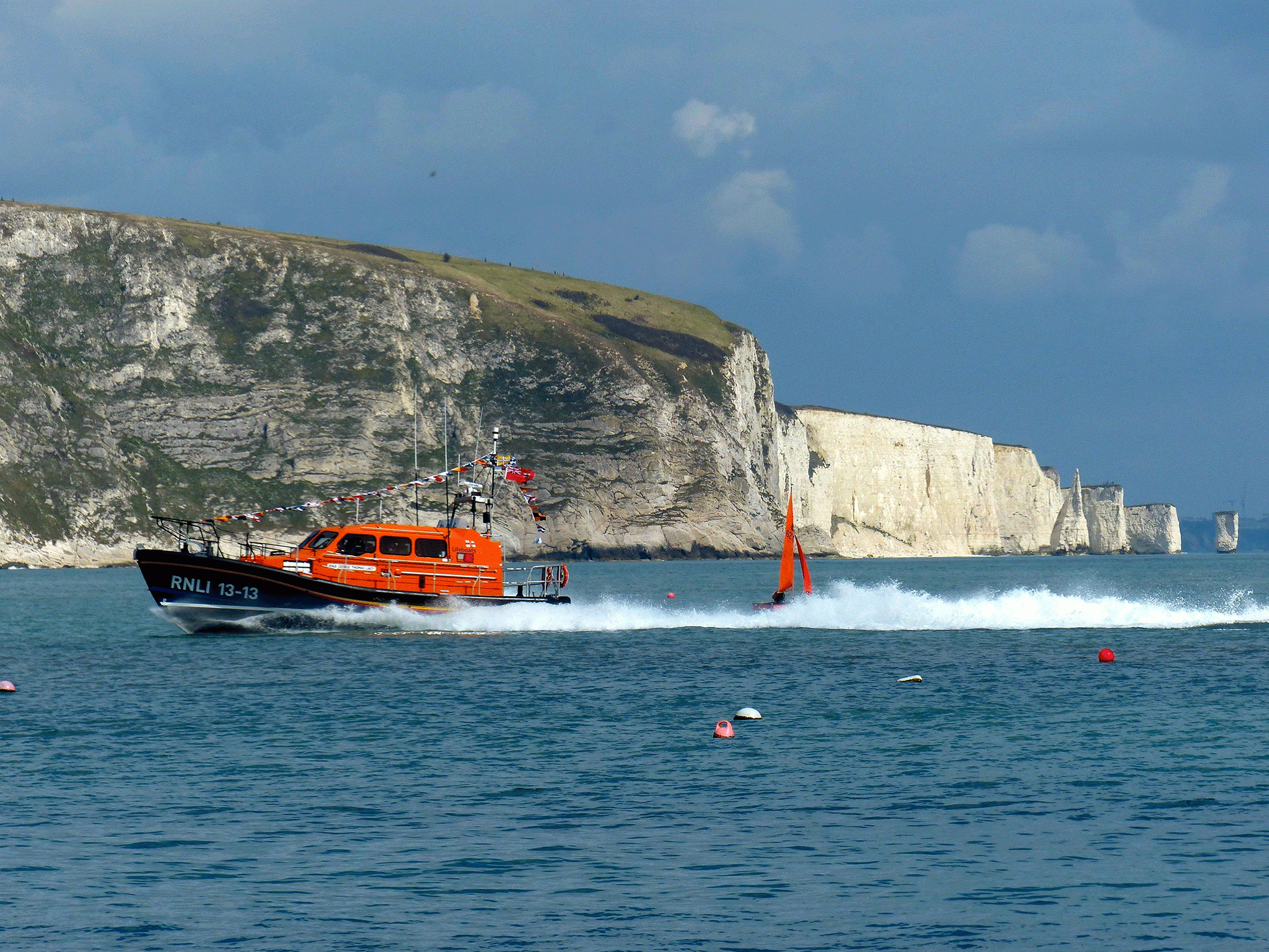 The lifeboat was called out to a boat with life jackets in at 8am on Sunday 19 June