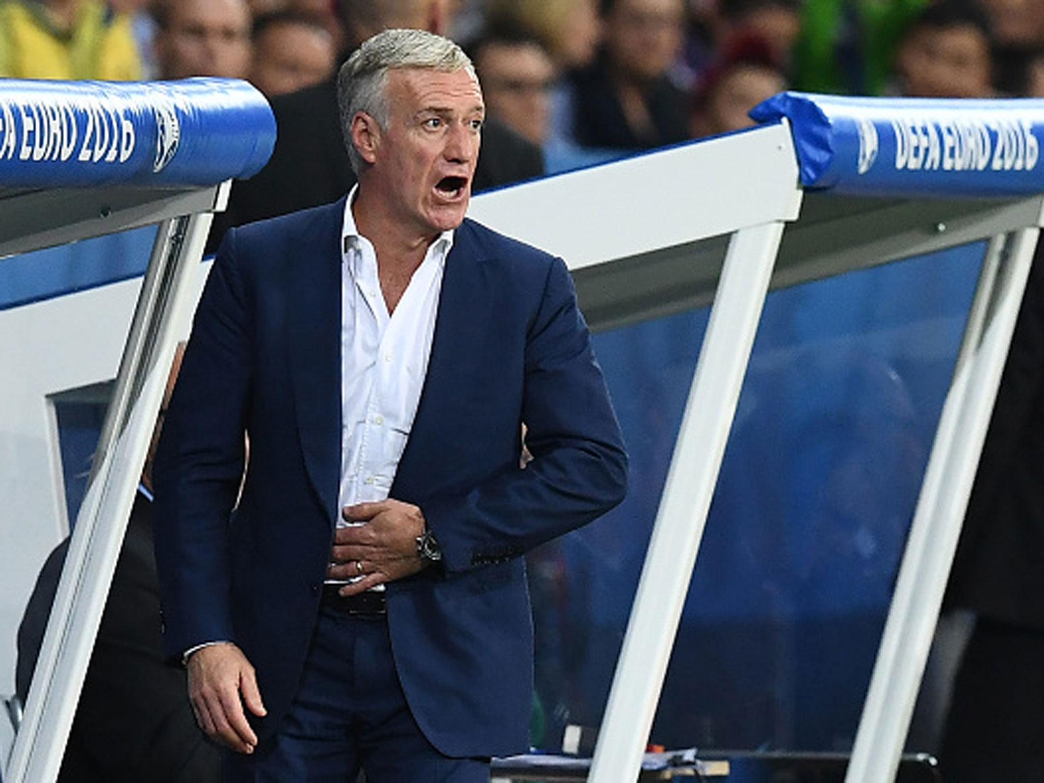 &#13;
Didier Deschamps has led his side into a last sixteen match in Lyons next Sunday (Getty)&#13;