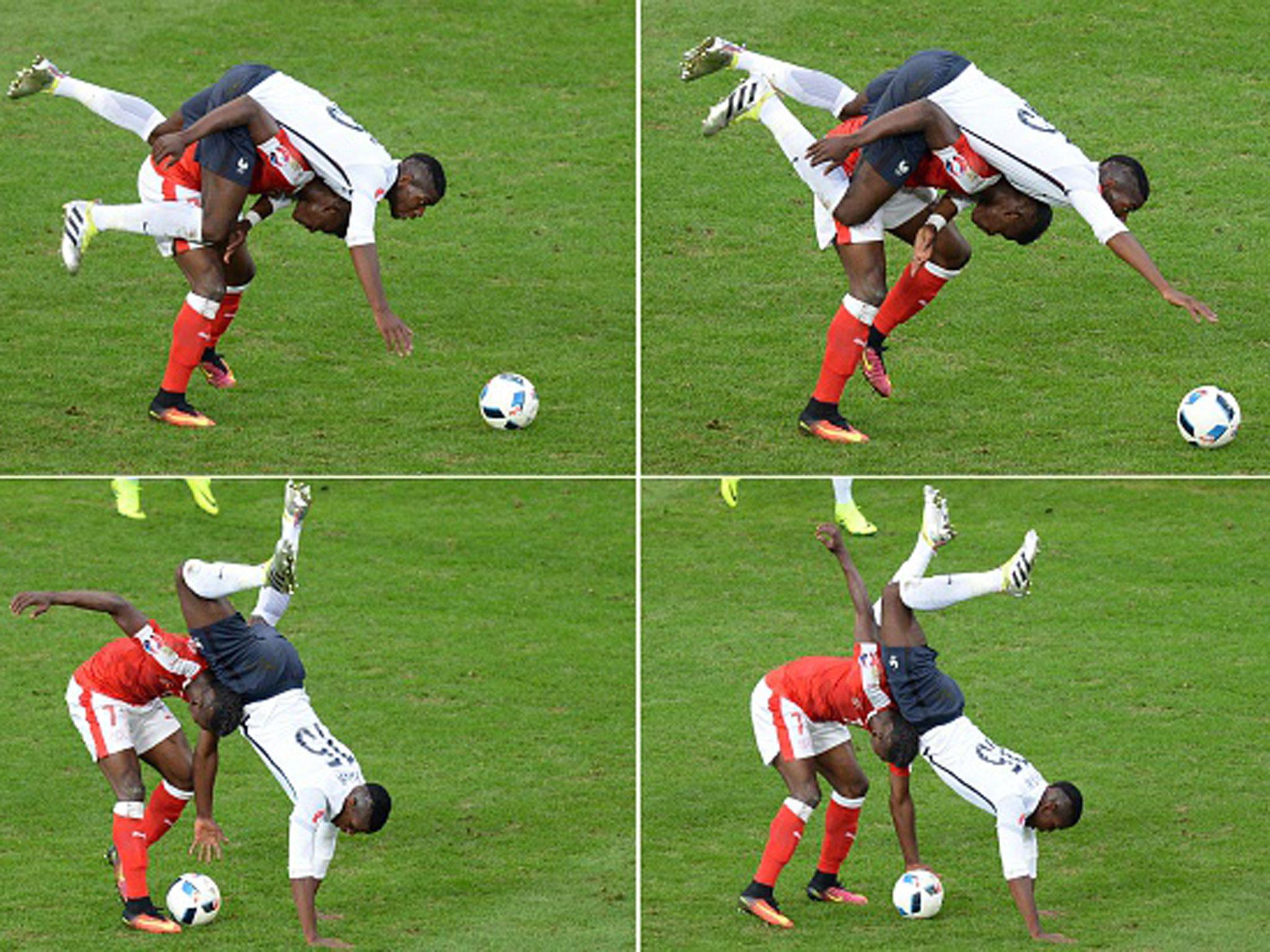 Paul Pogba came in for some close attention by his Swiss opponents (Getty)