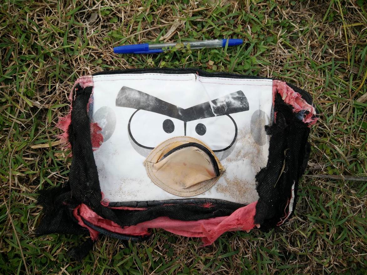 An Angry Birds bag recovered