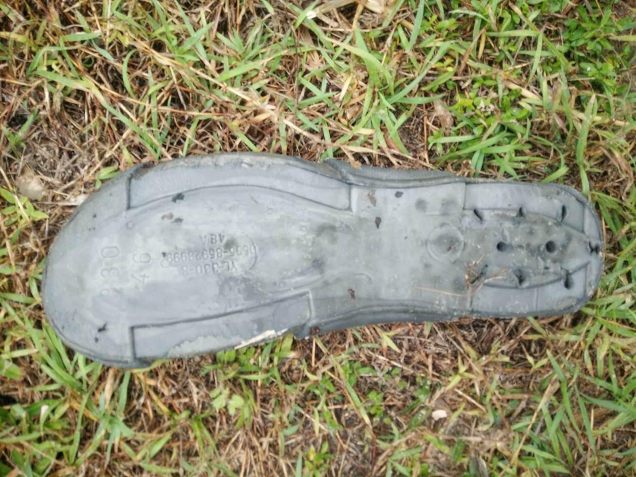 La suela de un zapato